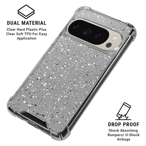 Grey Speckle Pixel 9/9 Pro Clear Case